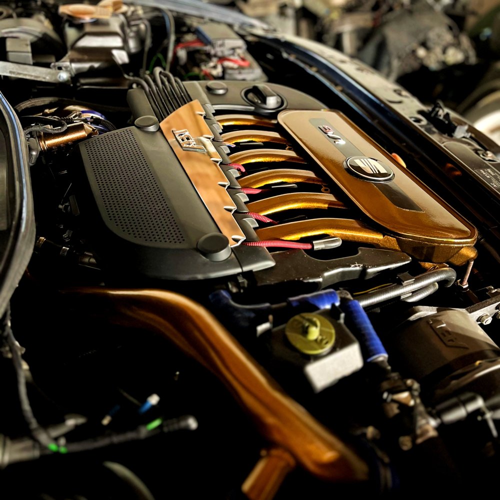 Víko motoru – Měděná perleť