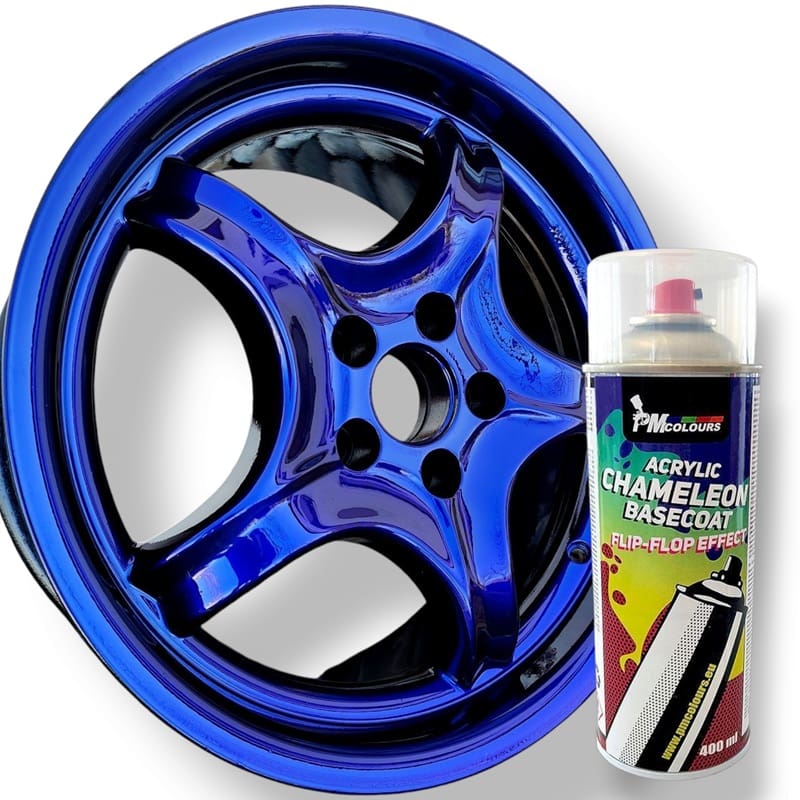 Flip Flop Lack mit MultiColor Chamäleon-Effekt VULCAN (blau-schwarz), Spray 400 ml, PMColours