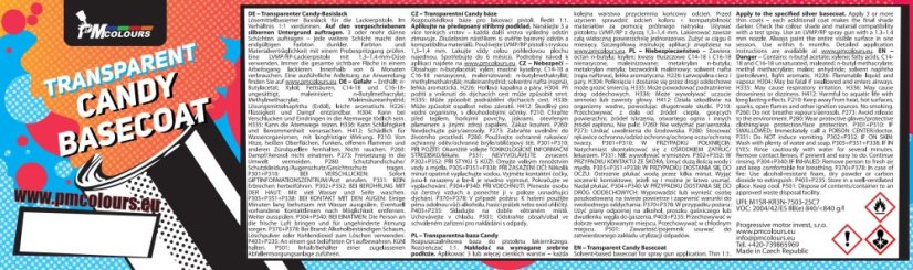 Etiketa Candy BC bázy – farba do pištole
