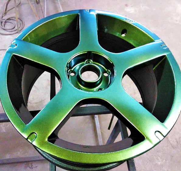 Flip Flop Lack mit MultiColor Chamäleon-Effekt ARMY (grün–blau), Spray 400 ml, PMColours