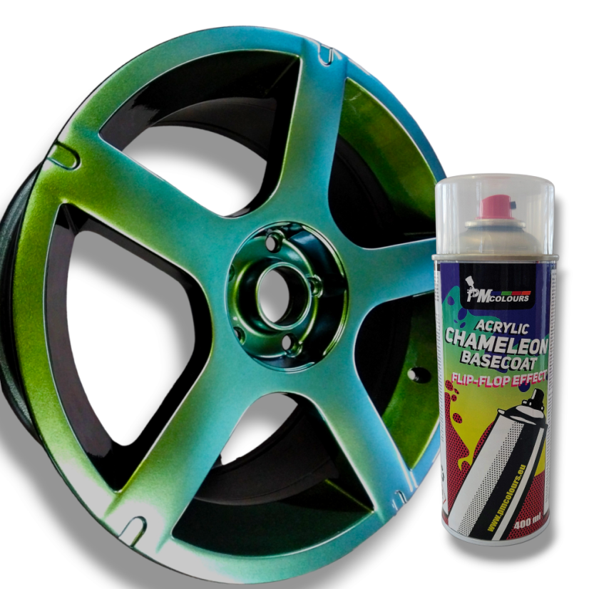 Flip Flop Lack mit MultiColor Chamäleon-Effekt ARMY (grün–blau), Spray 400 ml, PMColours