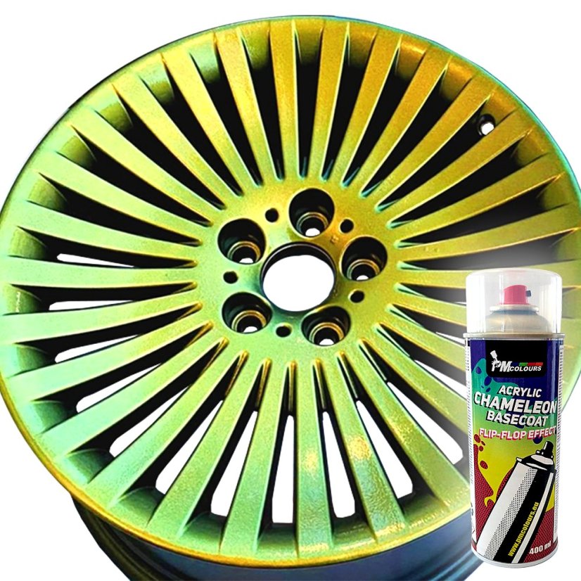 Flip Flop Lack mit MultiColor Chamäleon-Effekt GOLDEN (gold-grün), Spray 400 ml, PMcolours