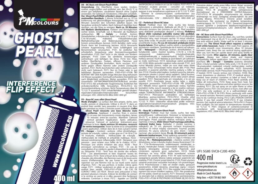 Ghost Pearl label – 400 ml spray