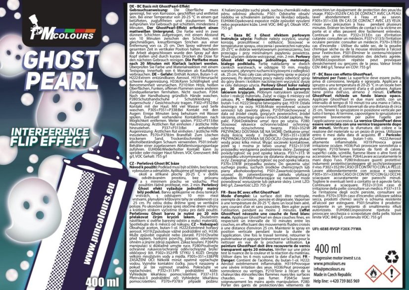 Ghost-Perl Effektlack AZURE BLUE (blau), Spray 400 ml, PMcolours