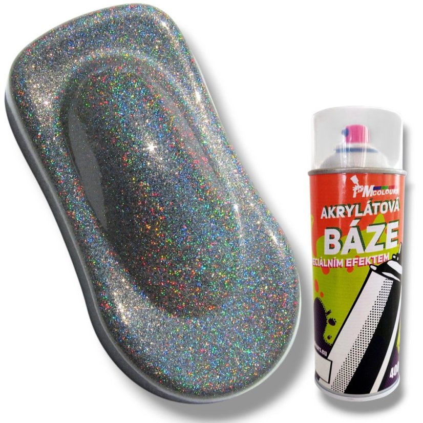 Holografischer Glitzer – Silber, 400 ml Spray, PMcolours