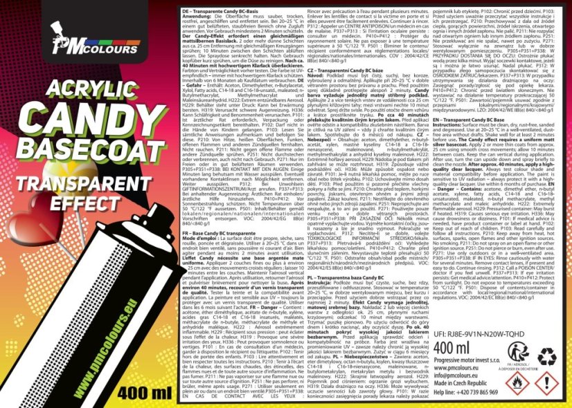 Candy label – 400 ml spray