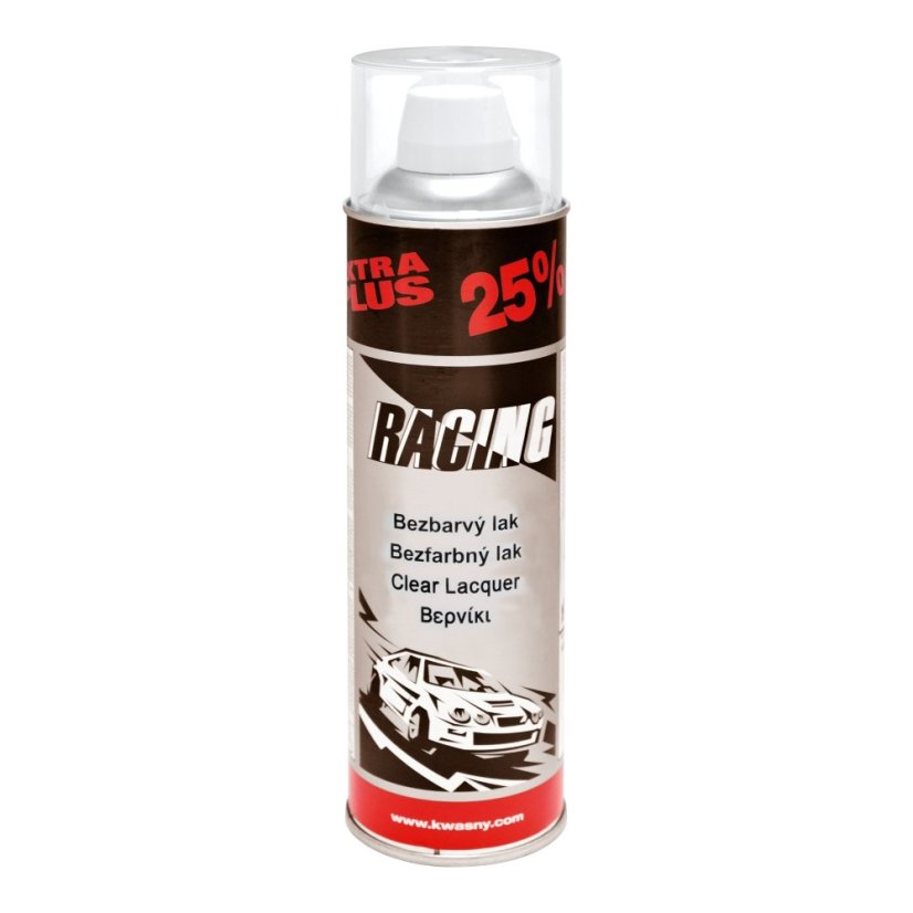 Lak 1K bezfarebný lesklý Kwasny Racing 500 ml sprej (288917)