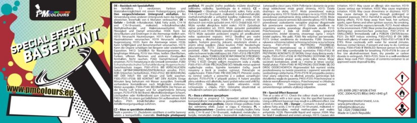 Etiketa efektové BC báze – barva do pistole