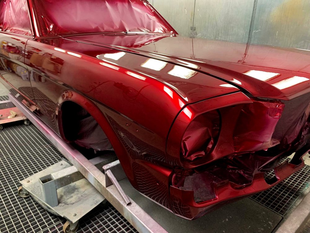 Ford Mustang in Candy Apple Red