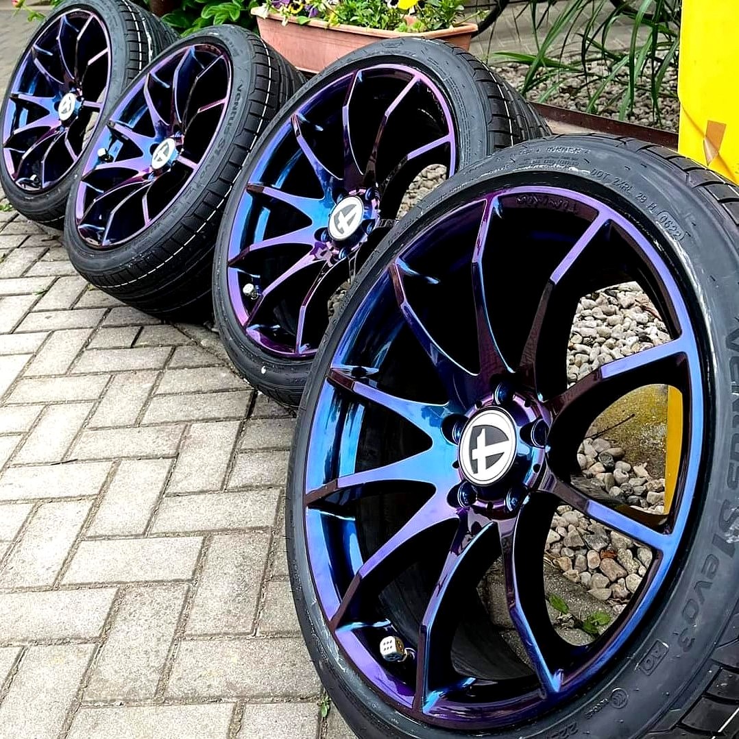 Chamäleon Effektlack Eclipse – Blau Violett Orange Rot auf Felgen